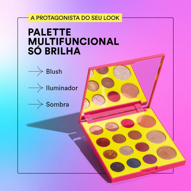 QDB Palette multifonctionnelle Só Brilha 17g
