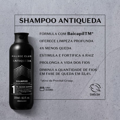 Malbec Club homme Shampooing Anti-Chute Capillaire250ml