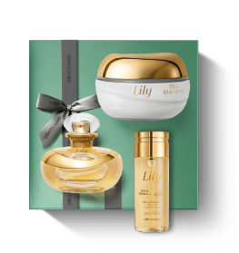 Kit Lily Eau de parfum 75ml+Huile corporelle 100ml+Crème corp 250 ml