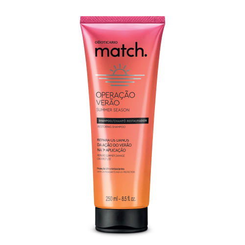 MATCH OPERATION VERÃO ⛱️ Champô reparador de verão, 250 ml