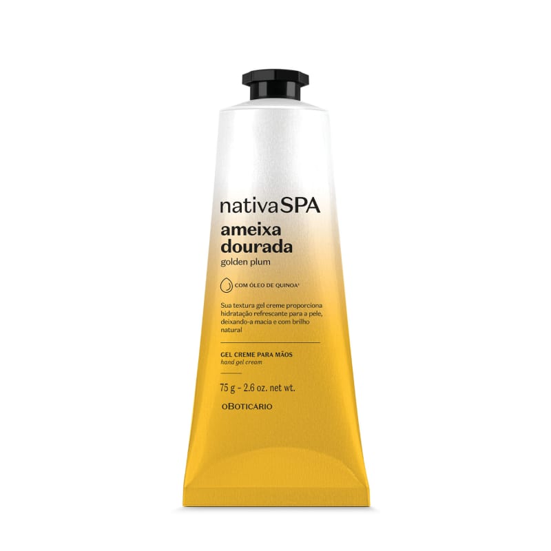 Nativa Spa Crème pour les mains Prune dorée, 75g.                         Code: 11998                                       De texture crème-gel, il procure une hydratation rafraîchissante, laissant les mains douces et avec un éclat naturel.