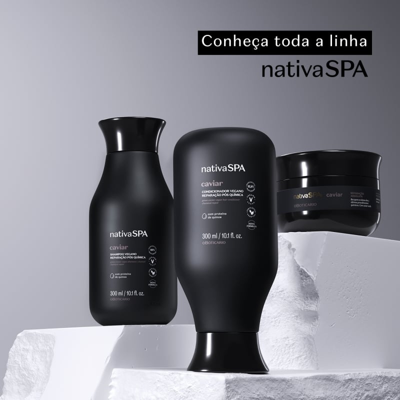 Nativa Spa Caviar Shampooing Vegan Réparation Post-Chimique 300 ml