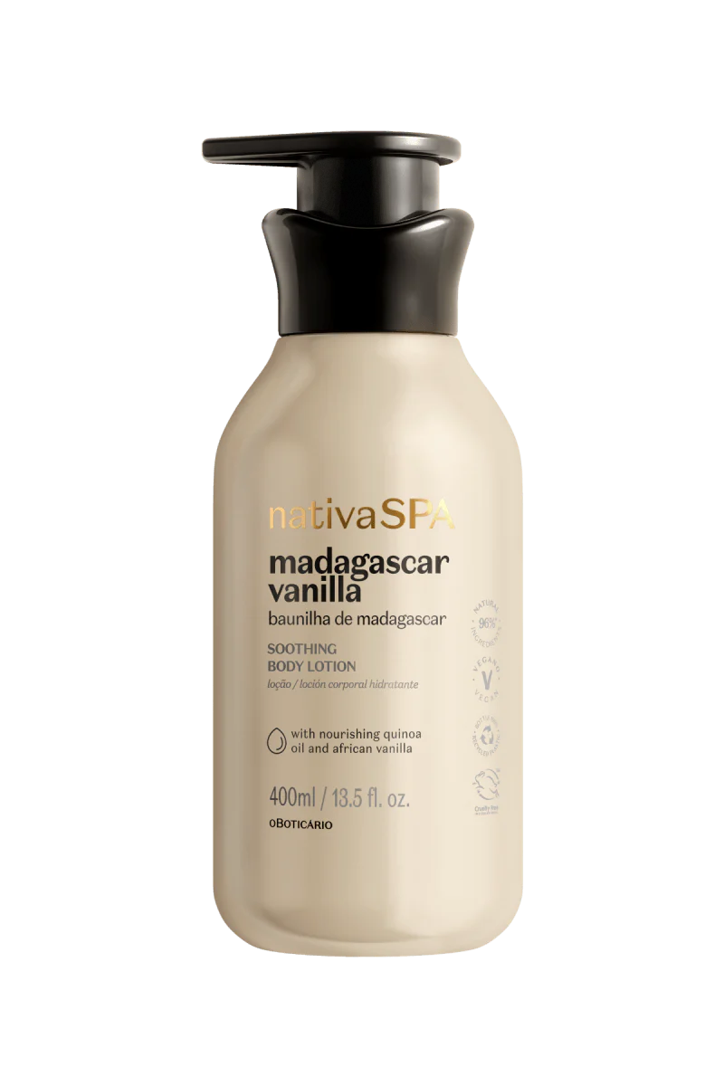 Nativa SPA Madagascar Baunilha Loção Hidratante Desodorante Corporal 400ml