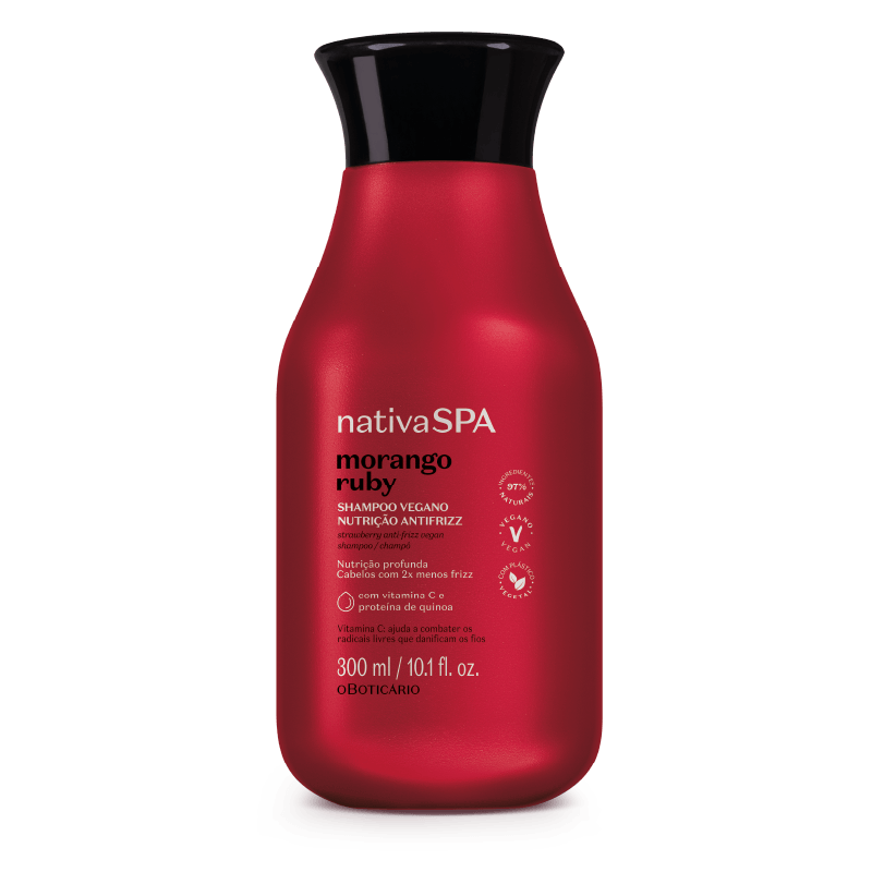 Shampoing Nutrition Anti-Frizz Fraise Nativa SPA Morango Ruby 300 ML